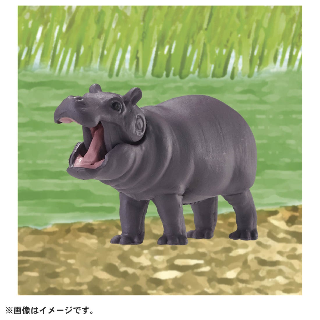 Takara Tomy ANIA animal Action Mini Figure - AC-09 Hippo (Child)