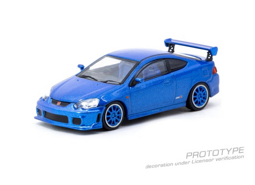 Load image into Gallery viewer, Tarmac Works Honda Integra TYPE R DC5 Custom Blue Metallic Model Car
