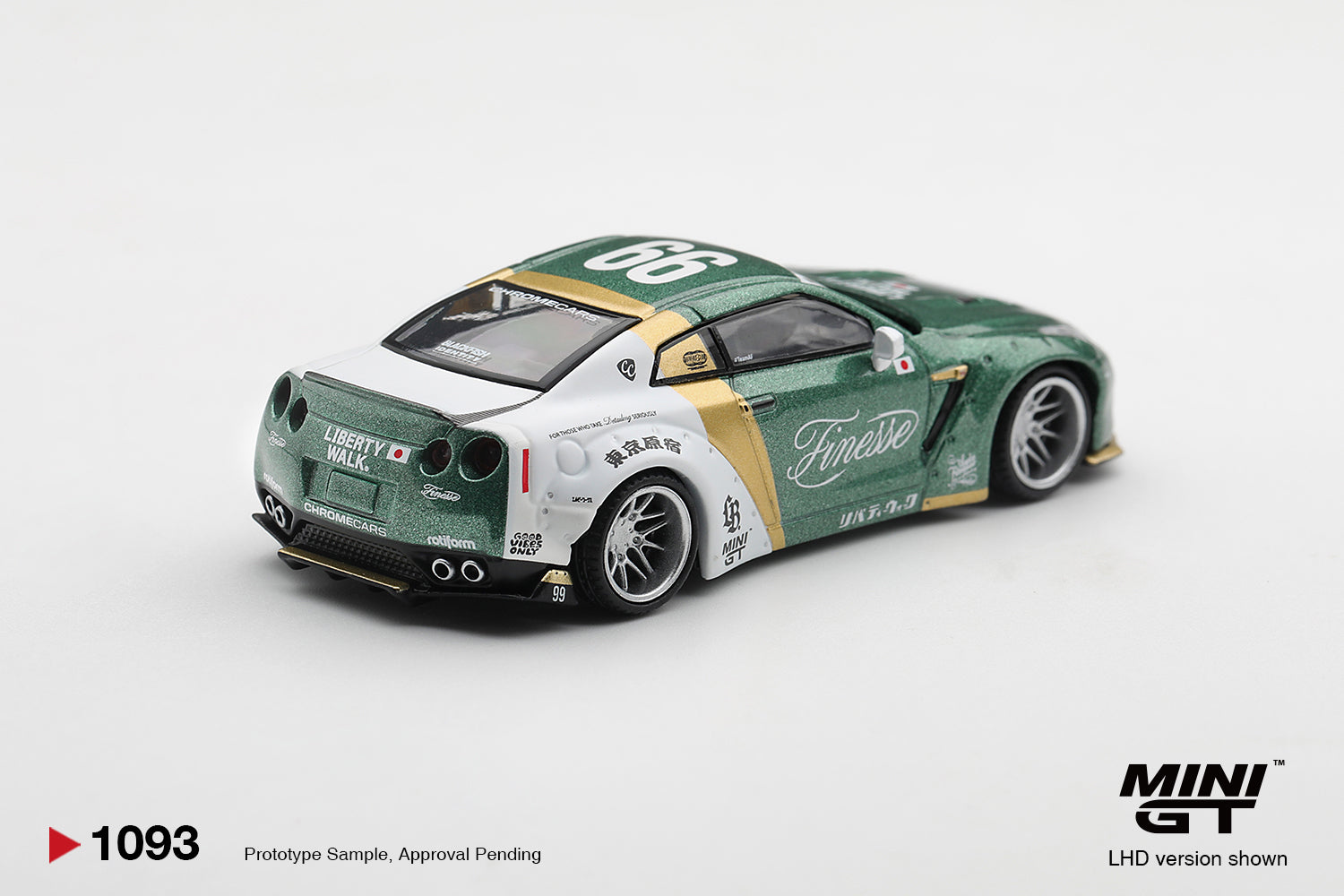 (Pre-order) Mini GT #1093 LB Nissan GT-R (R35) Type 1 Ducktail Auto Finesse LHD