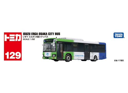 Load image into Gallery viewer, Takara Tomy Tomica #129 1/82 Isuzu Erga Osaka City Bus Diecast model car
