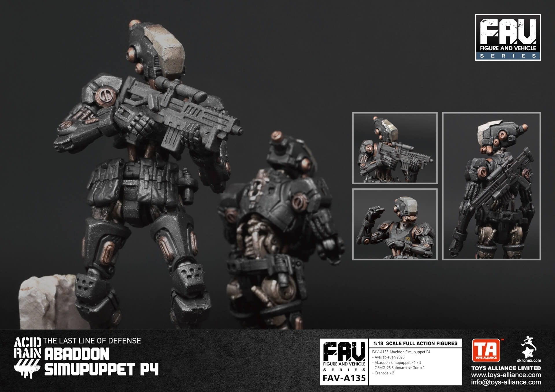 Acid Rain x Toy Alliance FAV-A135 Abaddon Simupuppet P4 Figure Set