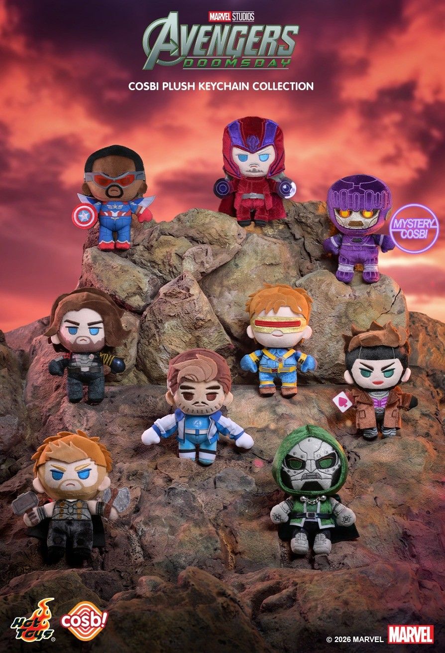 Hot Toys Marvel Avengers Doomsday Cosbi Plush Keychain Collection(Full set of 8)