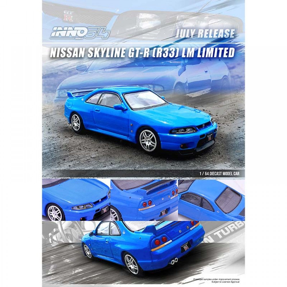 INNO64 1/64 Nissan skyline gt-r r33 lm limited diecast scale model car