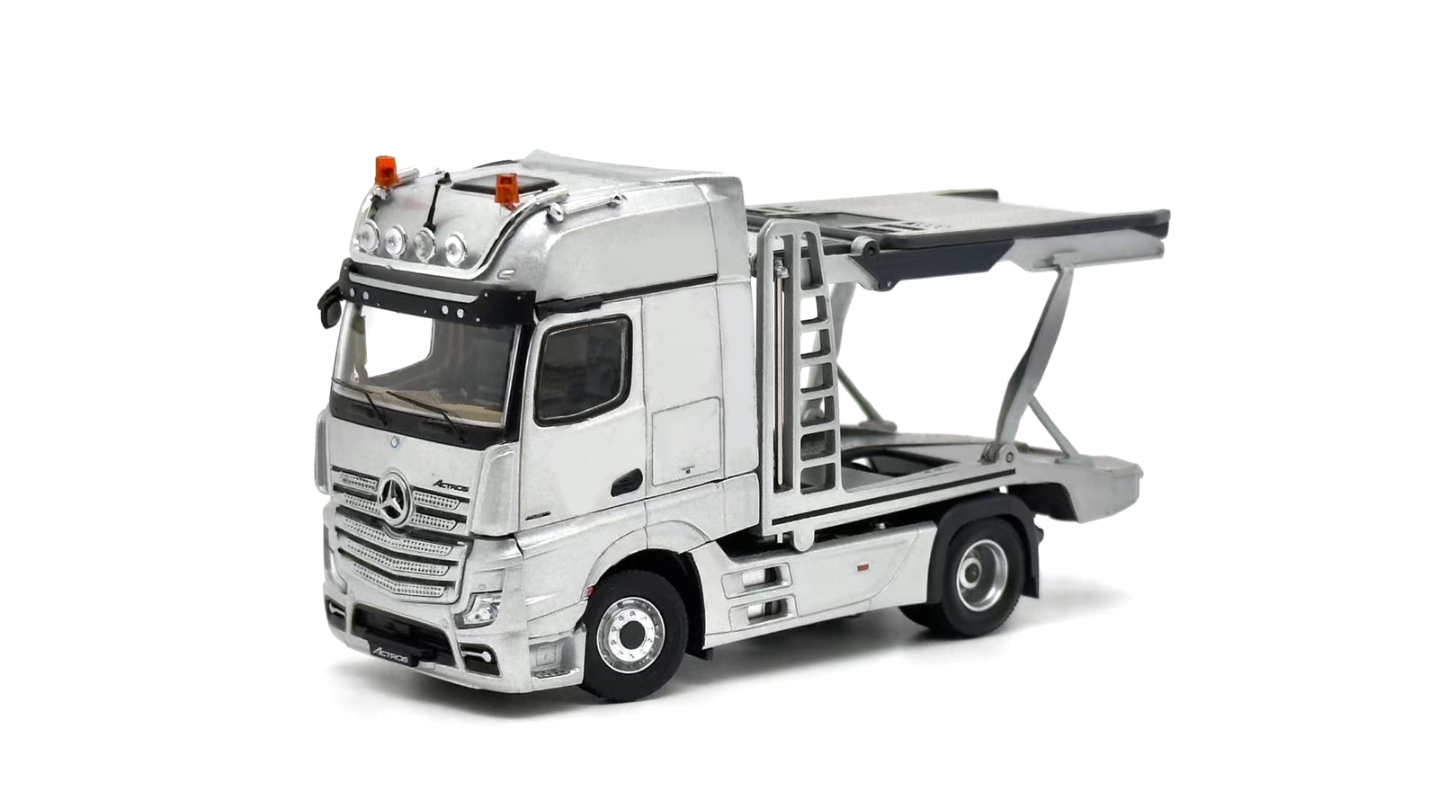 (In Stock) Tiny City - Mercedes-Benz Actros MP5 Transporter (Silver) Model car