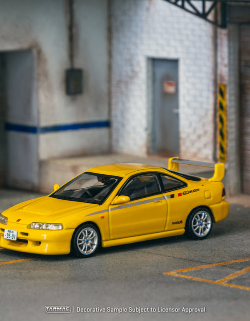 Load image into Gallery viewer, Tarmac Works 1/64 Honda Integra TYPE R DC2 MUGEN Sunlight Yellow
