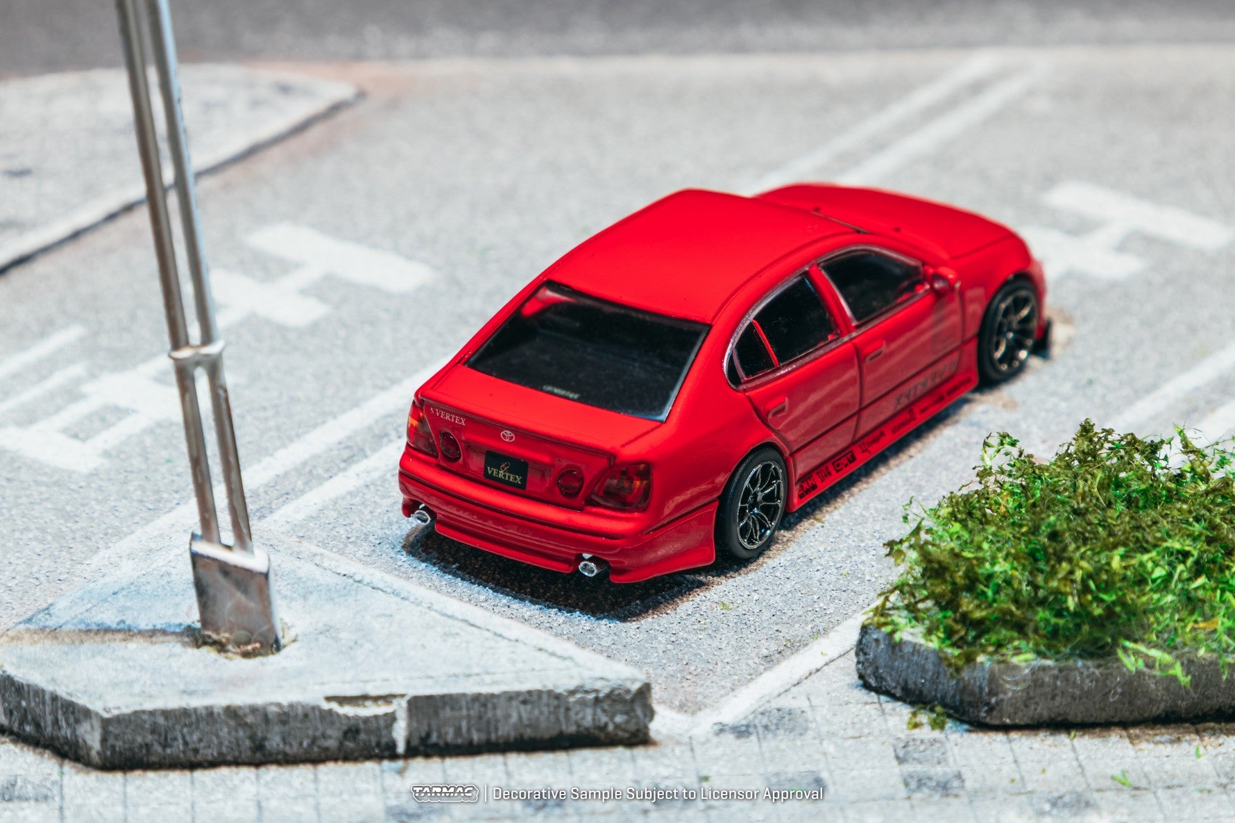 (Pre-order) Tarmac Works 1/64 VERTEX Toyota Aristo JZS161 Red Car+Card Combo Set