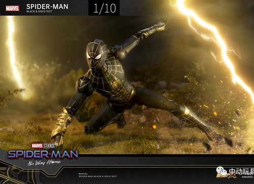Load image into Gallery viewer, ZD Toys Marvel Avengers 1/10 Spiderman Black Gold Suit No Way Home Action Figure
