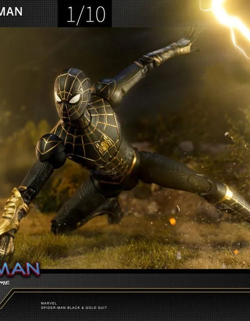 Load image into Gallery viewer, ZD Toys Marvel Avengers 1/10 Spiderman Black Gold Suit No Way Home Action Figure
