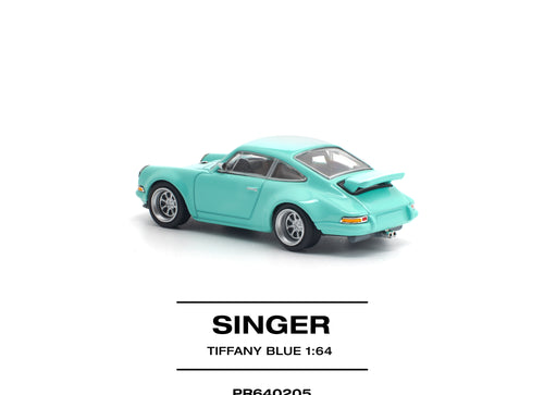 Load image into Gallery viewer, (Pre-order) POPRACE 1/64 SINGER 964  BLUE Diecast Model Car

