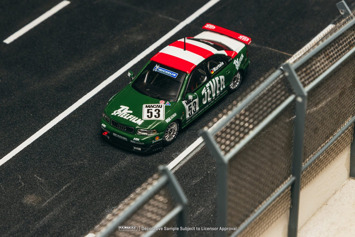 (Pre-order) Tarmac Works Audi A4 quattro Macau Guia Race 1999 Diecast Model Car