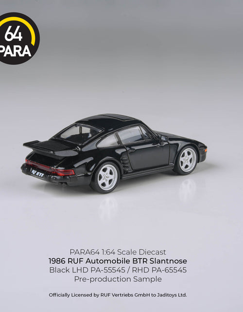Load image into Gallery viewer, PARA64 1/64 1986 RUF BTR Black RHD Diecast Model Car
