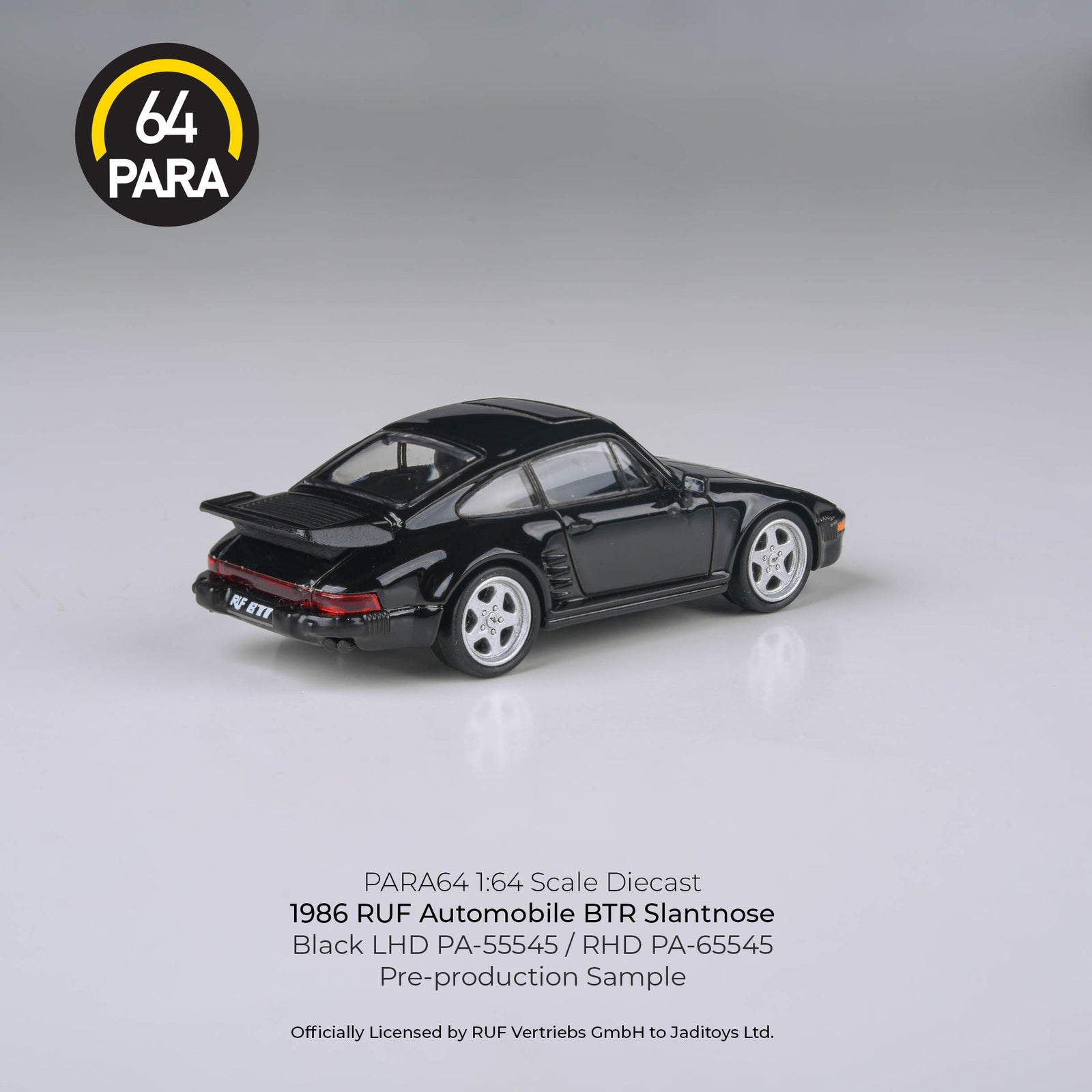PARA64 1/64 1986 RUF BTR Black RHD Diecast Model Car