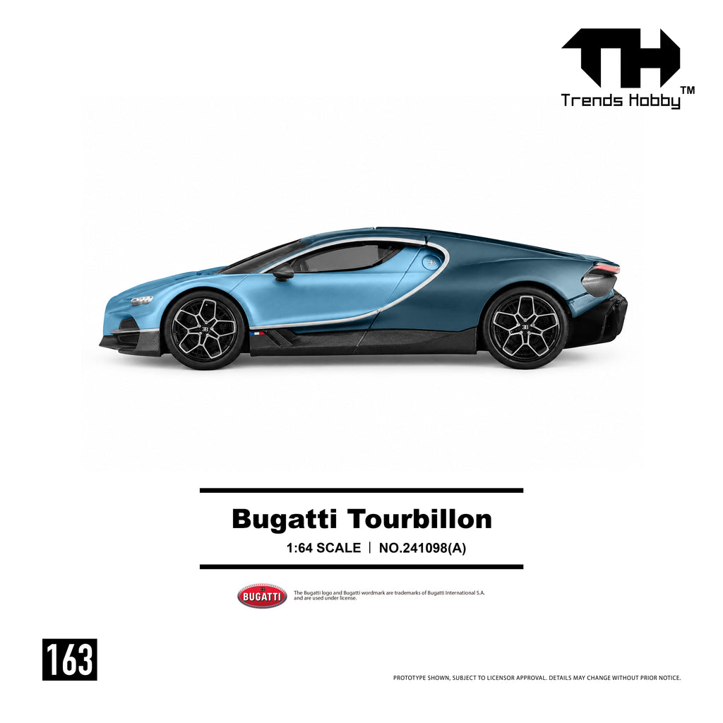 (Pre-order) Trends Hobby 1/64 - #241098(A) Bugatti Tourbillon - Blue Atlantic