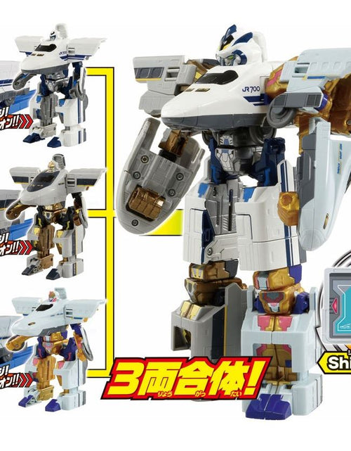 Load image into Gallery viewer, Takara Tomy Shinkansen Shinkalion  DXS10 Trinity 3-Car Transforming Robot Train
