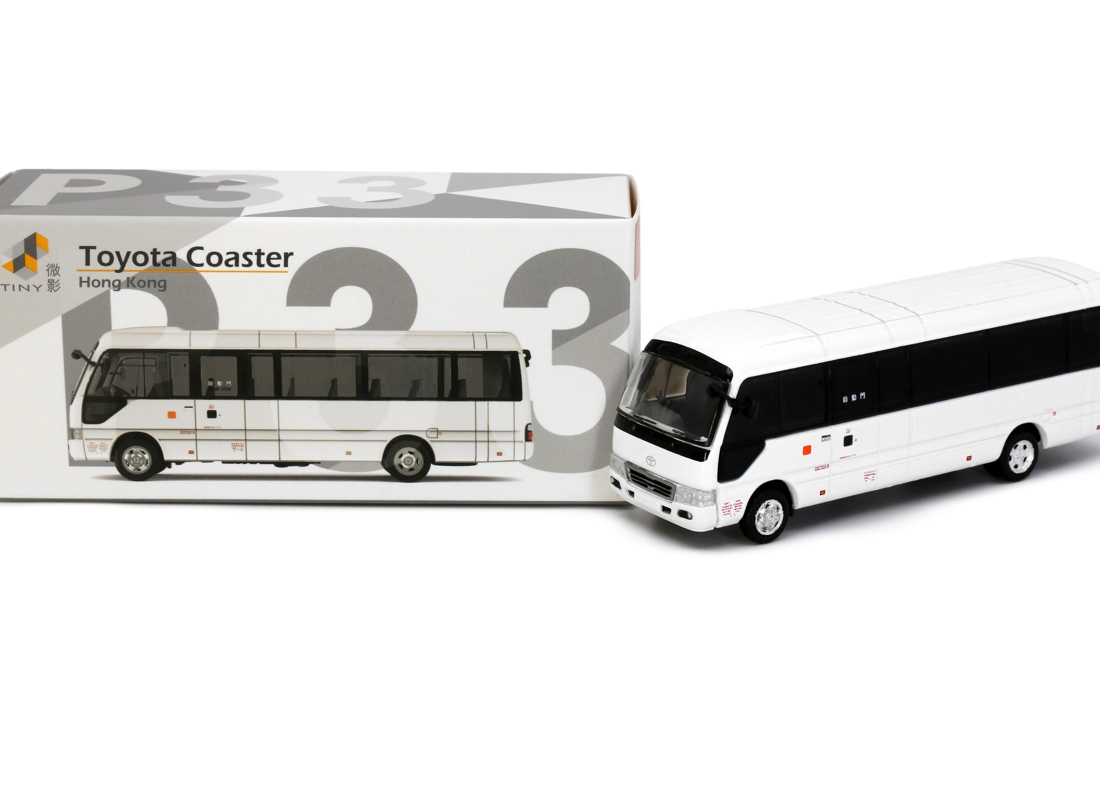 Tiny City P33 Die-cast Model Car - Toyota Coaster B59 (Pure White)