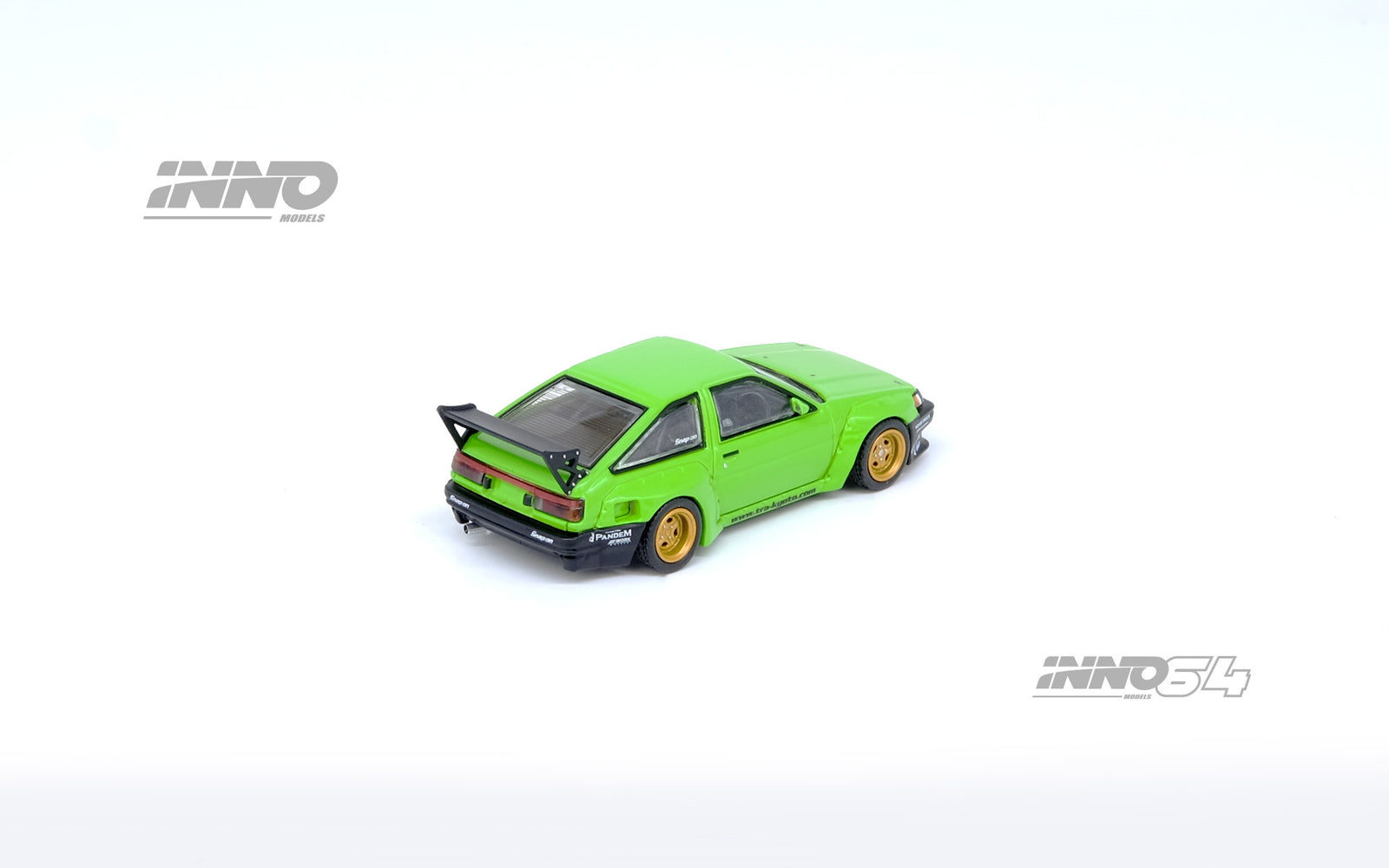 INNO64 1/64 TOYOTA AE86 Levin "PANDEM ROCKET BUNNY" Green Model