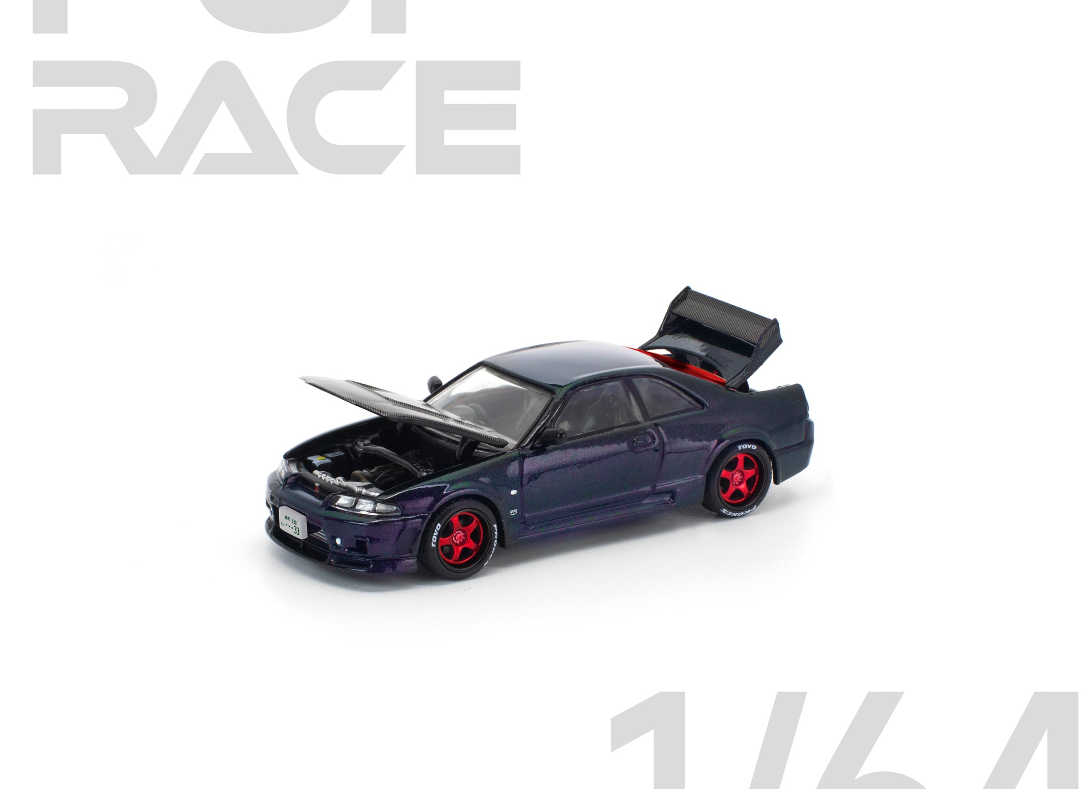(Pre-order) POPRACE 1/64 SKYLINE GT-R R33 GHOST CHAMELEON Diecast Model Car