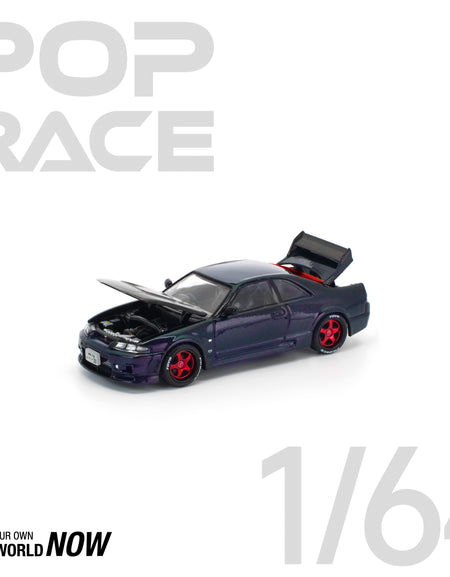 (Pre-order) POPRACE 1/64 SKYLINE GT-R R33 GHOST CHAMELEON Diecast Model Car