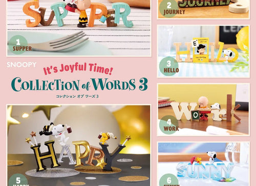Load image into Gallery viewer, Re-ment Snoopy Collection of Words 3: It's Joyful Time! (Full set of 6pcs)
