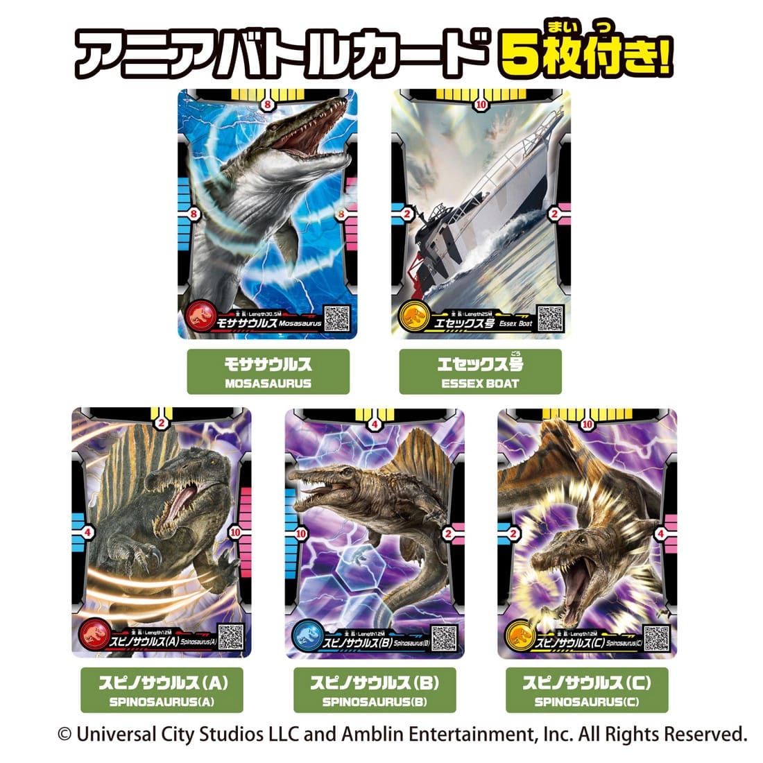 Takara Tomy Ania Figure Set - Jurassic World: Boat Chase on the Open Sea DX