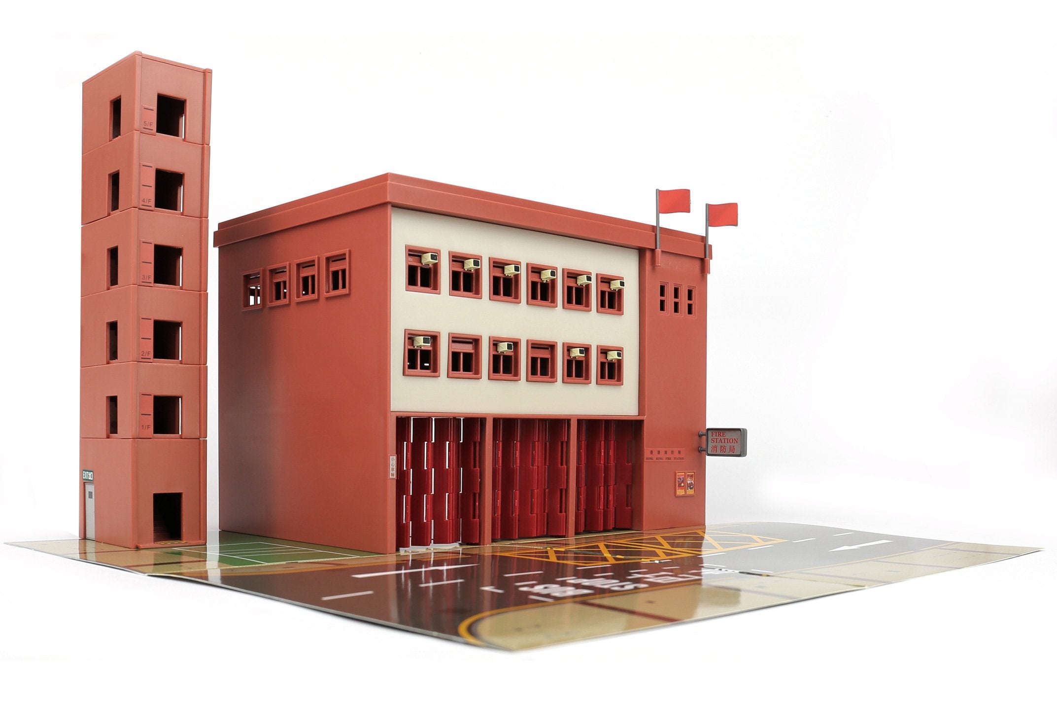 TINY City Hong Kong HK #PS1 Fire Station (Ma Tau Wai) Diorama Playset Model