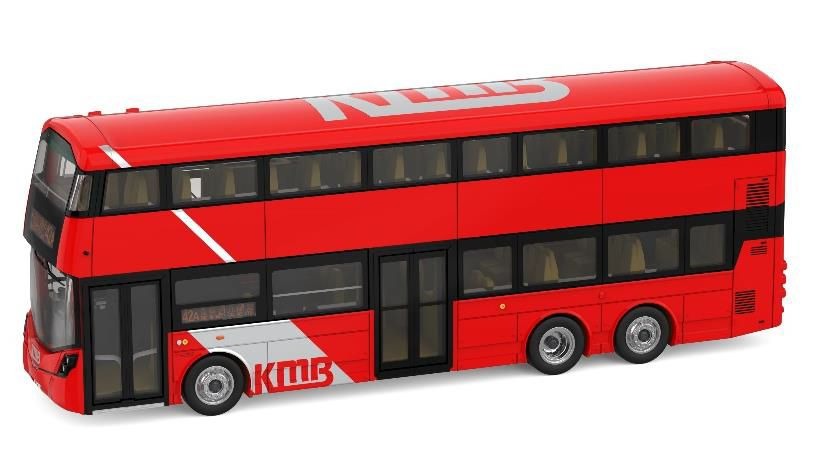 Tiny City KMB01 Die-cast Model Car - 1:110 KMB VOLVO B8L Wright 12m (42A) Bus