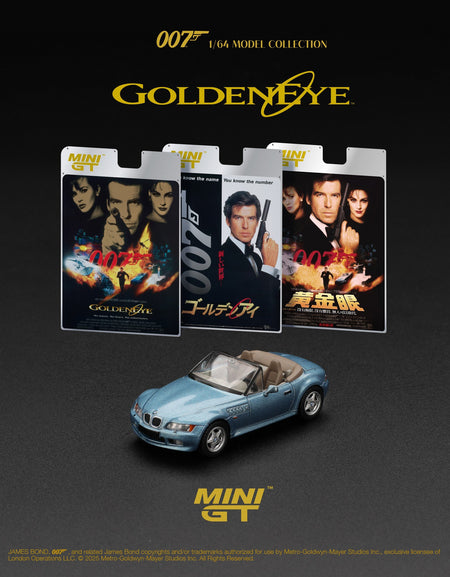 (Pre-order) Mini GT #914 1/64 BMW Z3 "GoldenEye" English Blister Packaging