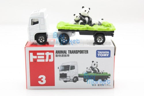 Load image into Gallery viewer, NEW Takara Tomica Tomy #3 ANIMAL PANDA TRANSPORTER Diecast Toy Car Japan
