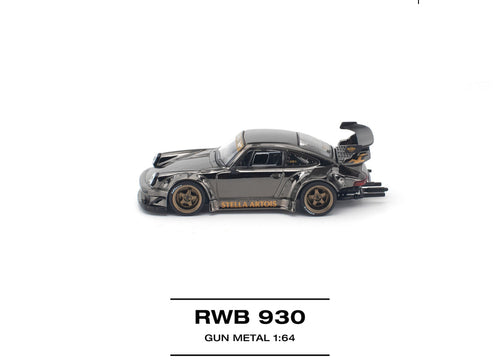 Load image into Gallery viewer, (Pre-order) POPRACE 1/64 - RWB 930 GUN METAL Opening Rear Engine Cover
