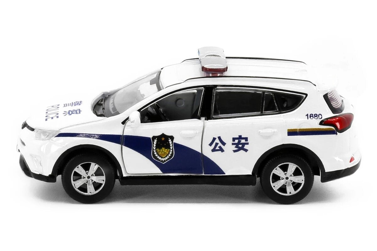 Tiny City CN6 Die-cast 1/64 Model Car - Toyota Rav4 Beijing Police (White)