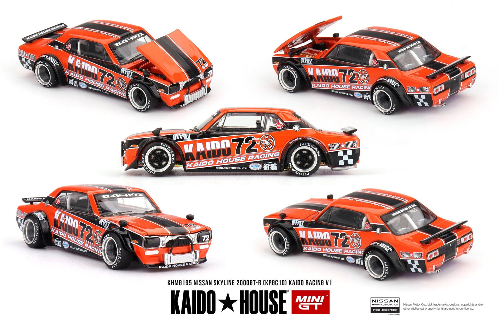 Kaido House x Mini GT Nissan Skyline 2000GT-R KPGC10 Kaido Racing V1