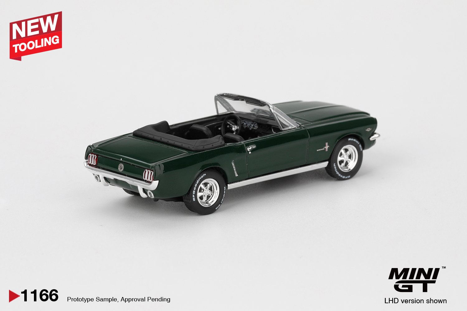 MINI GT #1166 Ford Mustang Convertible 1964 Highland Green Model Car