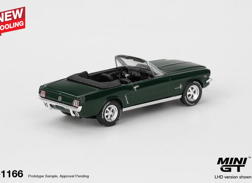 Load image into Gallery viewer, MINI GT #1166 Ford Mustang Convertible 1964 Highland Green Model Car
