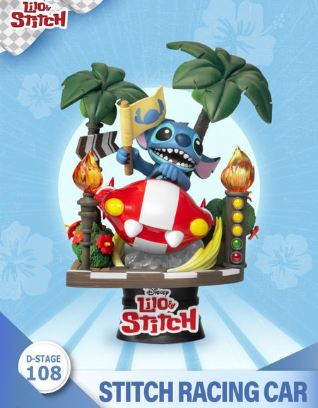 Beast Kingdom Diorama Stage-108- Disney Stitch Racing Car