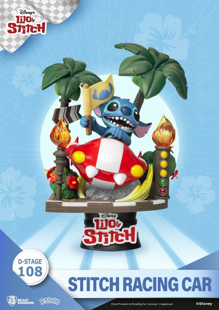 Beast Kingdom Diorama Stage-108- Disney Stitch Racing Car