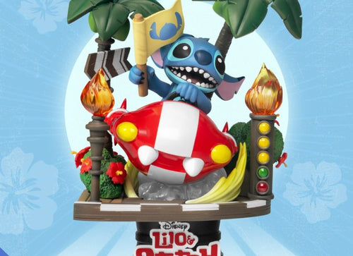 Load image into Gallery viewer, Beast Kingdom Diorama Stage-108- Disney Stitch Racing Car

