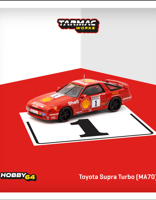 Load image into Gallery viewer, Tarmac Works Diecast Car 1/64 Toyota Supra Turbo (MA70) BTCC 1988

