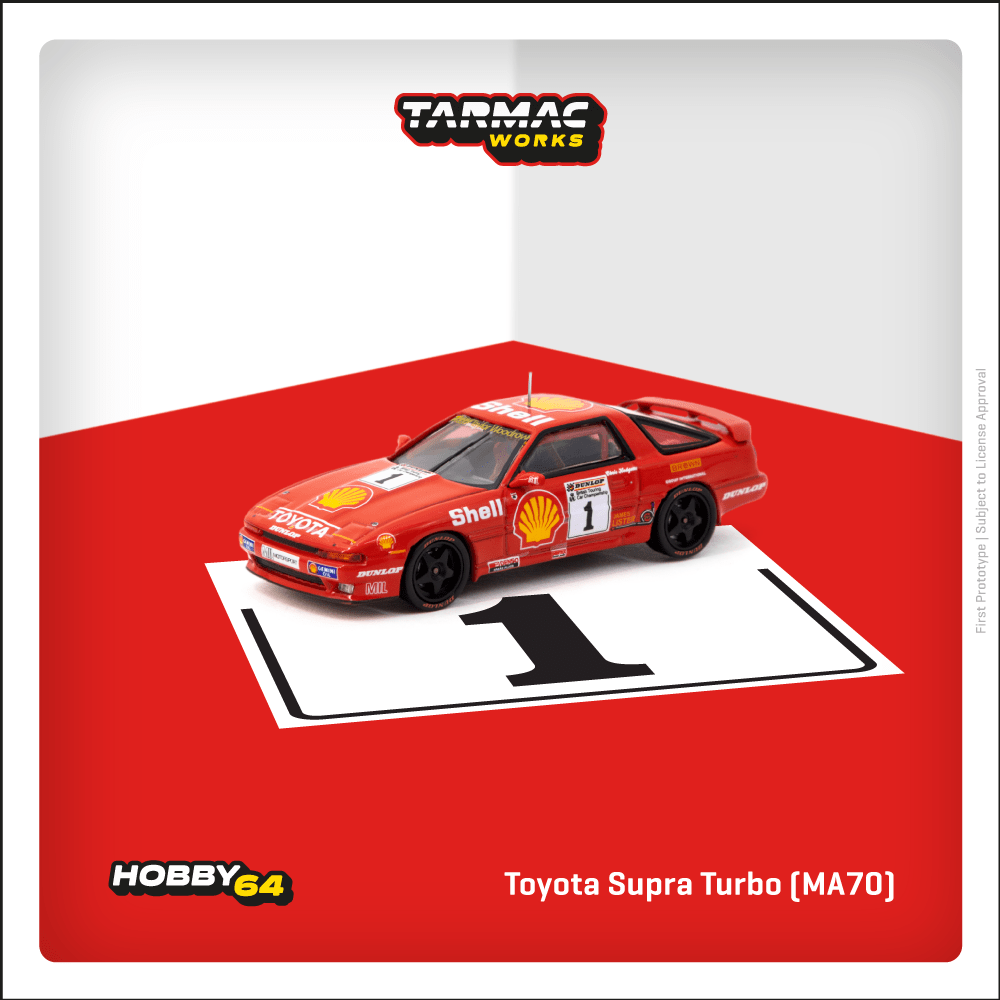 Tarmac Works Diecast Car 1/64 Toyota Supra Turbo (MA70) BTCC 1988