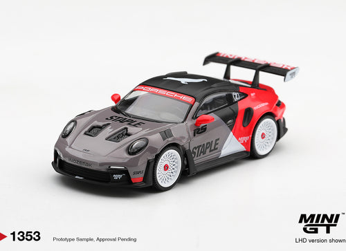 Load image into Gallery viewer, (Pre-order) Mini GT #1353 Porsche 911 GT3 RS STAPLE x INOZETEK Diecast Model Car
