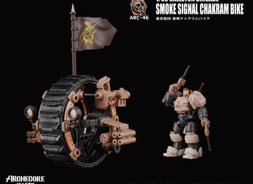 Load image into Gallery viewer, ARCHECORE ARC-46 Skeleton Brigade Smoke Signal Chakram Bike Figure Set

