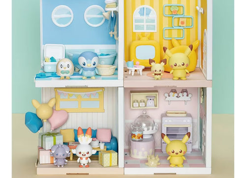 Load image into Gallery viewer, Takara Tomy Pokemon PokePiece House Lounge Scorbunny &amp; Espurr set

