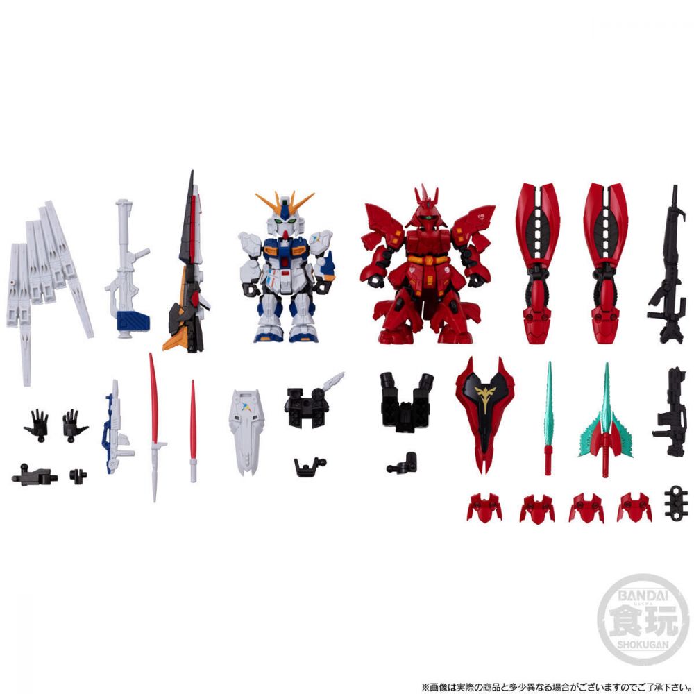 BANDAI MOBILITY JOINT GUNDAM RX-93ff νGUNDAM & MSN-04FF SAZABI SET W/O GUM