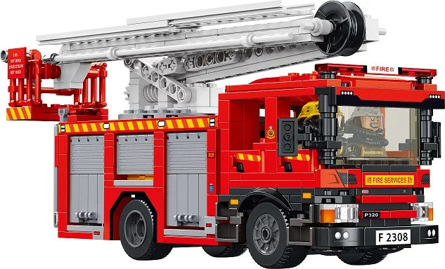 Royal Toys Building Blocks Bricks RT42: Hong Kong Fire Engine Hydraulic Platform