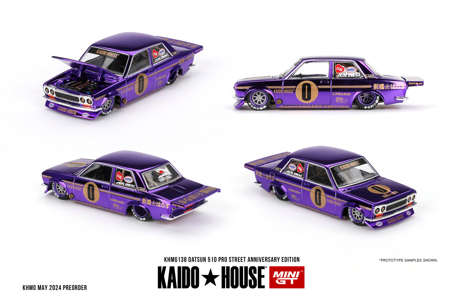 KaidoHouse X Mini GT 1/64 Datsun 510 Pro Street Anniversary Edition