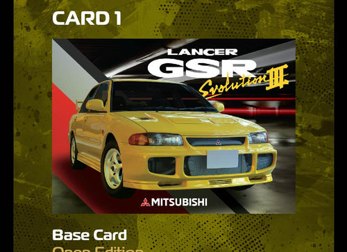 Load image into Gallery viewer, Tarmac Works 1/64 Mitsubishi Lancer GSR Evolution III Yellow Model
