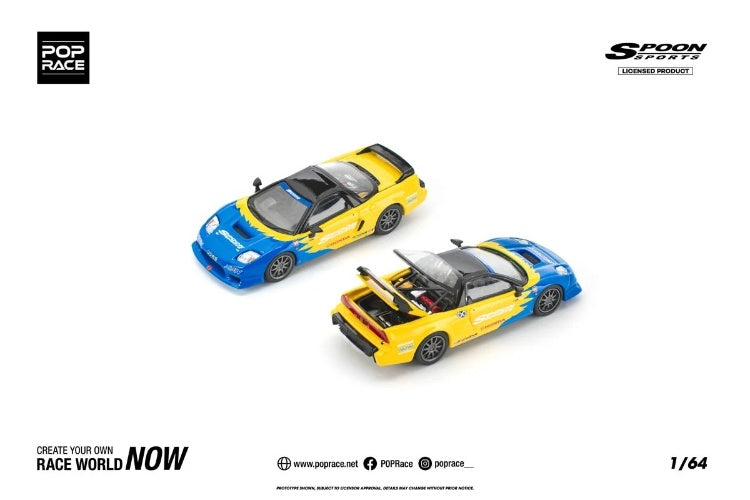 (Pre-order) POP RACE 1/64 HONDA NSX-R SPOON Diecast Model Car #PR640299