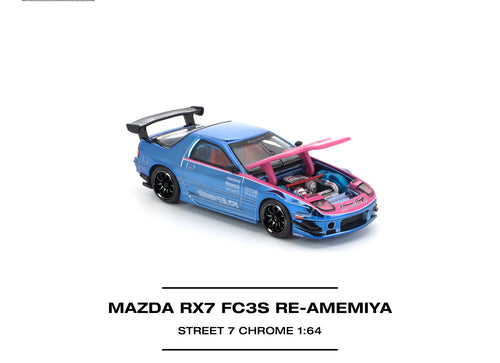 Load image into Gallery viewer, (Pre-order) POPRACE 1/64 - MAZDA RX7 (FC3S) RE-AMEMIYA STREET Diecast Model Car
