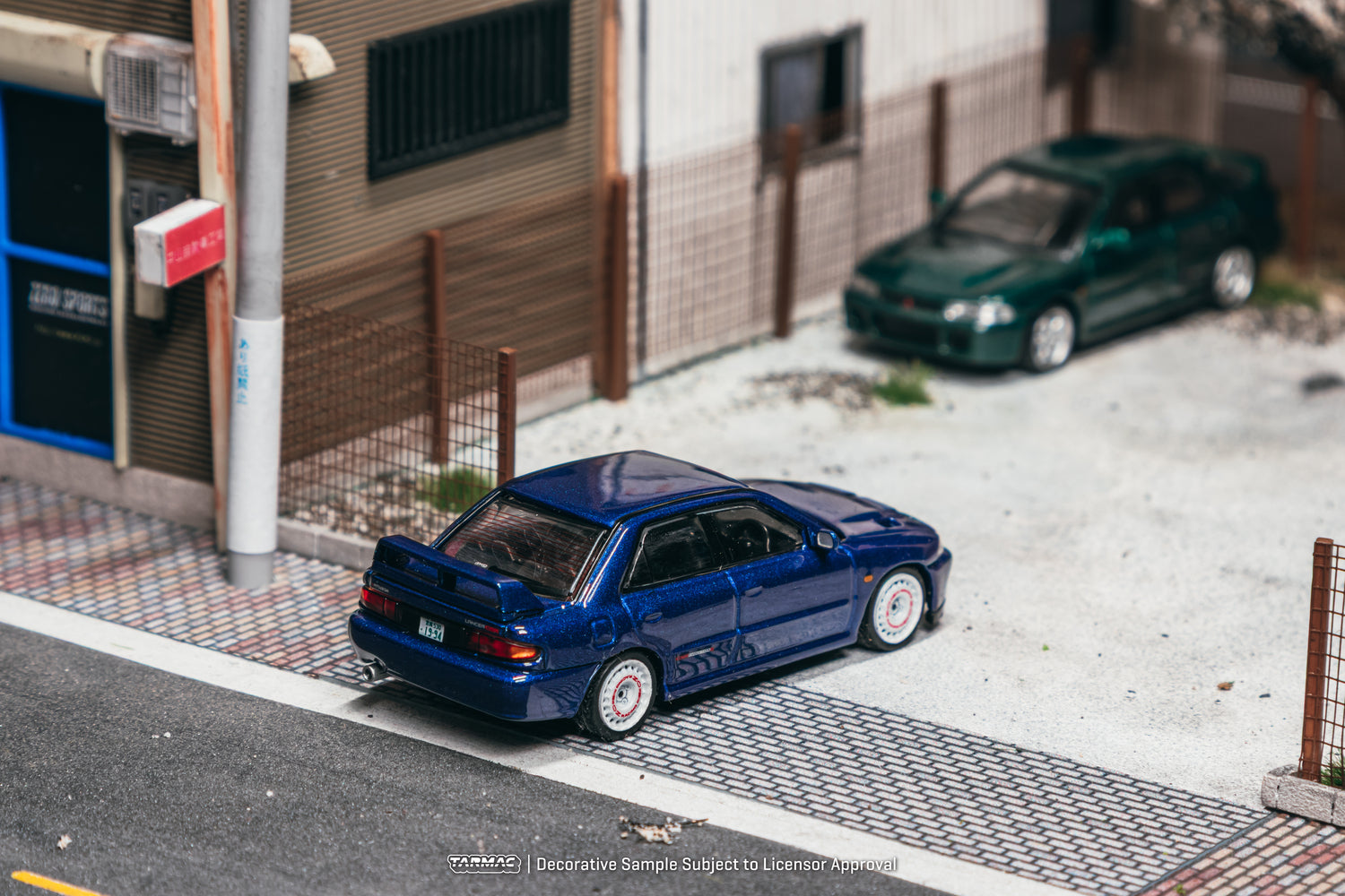 (Pre-order) Tarmac Works Mitsubishi Lancer GSR Evolution II Blue Diecast Model