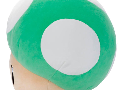 Load image into Gallery viewer, Takara Tomy Arts Super Mario Soft Plush Toy - Mocchi Game Style 1UP Mushroom
