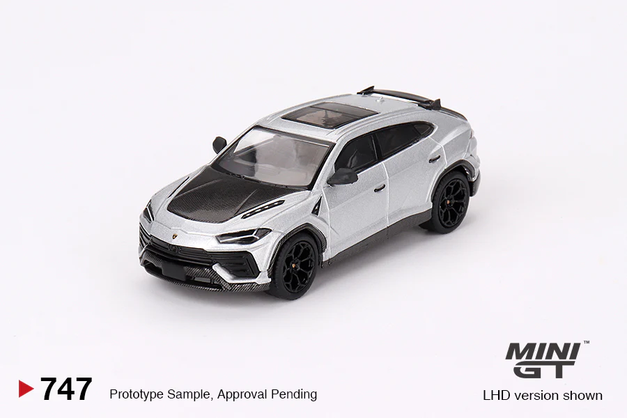 Mini GT #747 1/64 Lamborghini Urus Performante Grigio Nimbus RHD